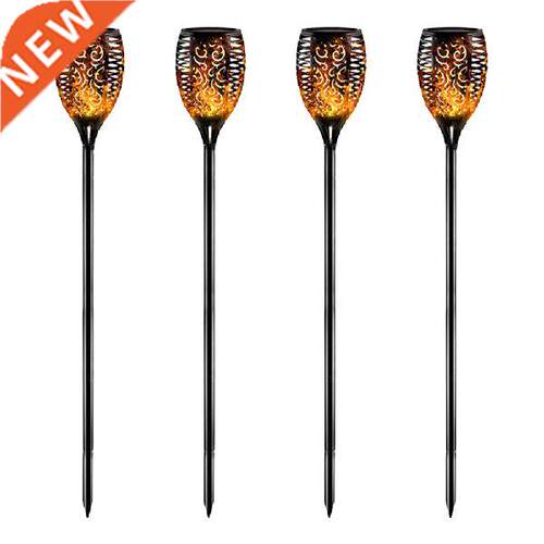 4pcs 12LED Auto On Off Wth Stake Smulated Flame Solar