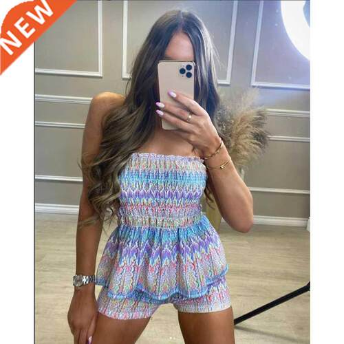 Fandy Lokar rapless Fold Printed Tops Suits Women Fashion