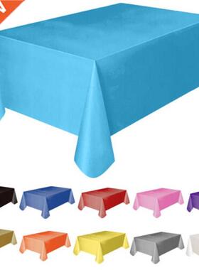 Plastic Disposable Solid Color Tablecloth Birthday Party Wed