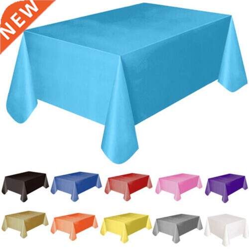Plastic Disposable Solid Color Tablecloth Birthday Party Wed