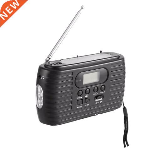 Dynamo/Solar Powered Emergency Radio With Hand Cranking AM/F