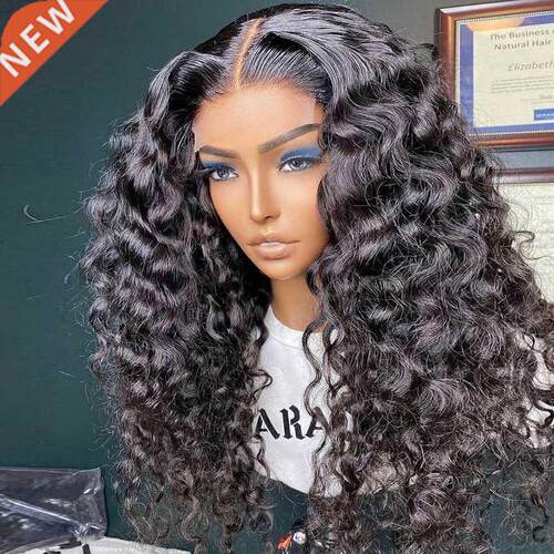 Deep Wave 1x4 1x6 Water Wave Lace Front Wigs For Women Pre