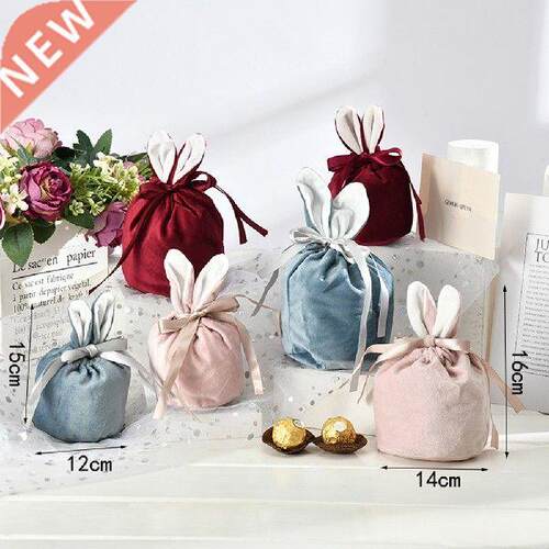 Velvet Easter Bags Cute Bunny Gift Packing Bags