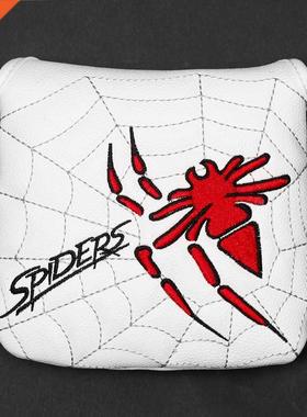 1pc PU Leather with Spider Embroidery Magnet Golf Club Squar