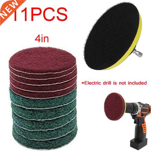 Drll Brush Scrub Pads 11 Pece Power Scrubber Cleanng Kt
