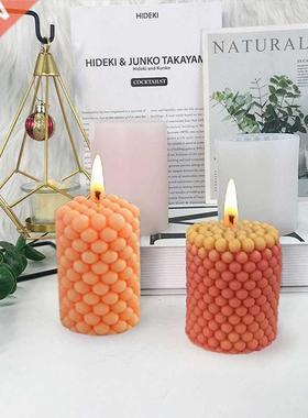 Bubble Bee Net Column Silicone Candle Mold for DIY Handmade
