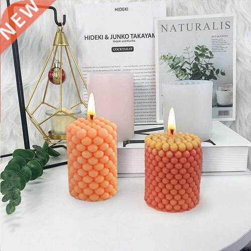 Bubble Bee Net Column Silicone Candle Mold for DIY Handmade