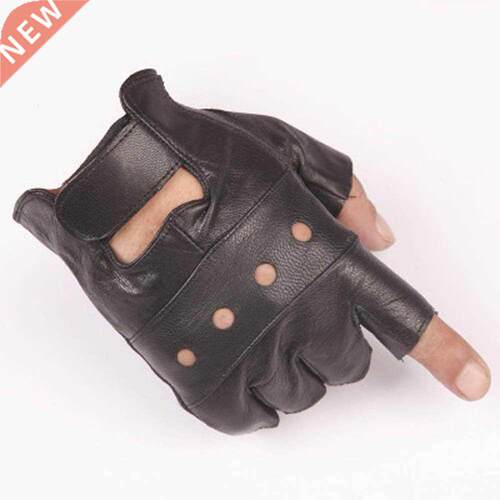 1Pair Men Synthetic Leather Glover Outdoor Black Soft Leathe