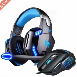 Gaming Headphones Headset wired Stereo with microphone big