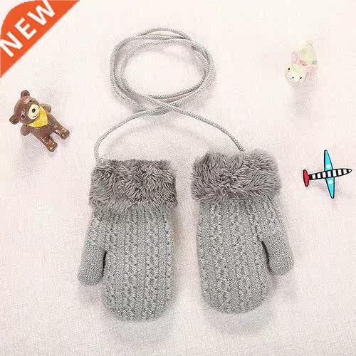 Cute Warm Baby Gloves Winter Knitted Wool Infant Mittens