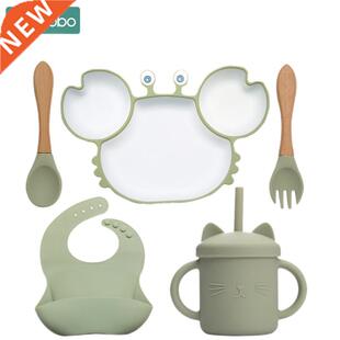 Baby Dish Baby Bowls Plates and Spoons Set Crab Kawaii Dishe
