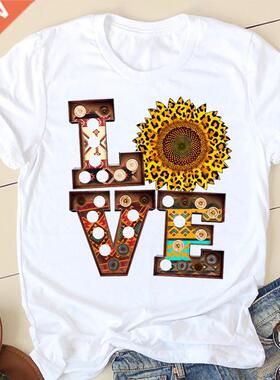 Women T-shirts Love Valentine 90s Ladies Fashion Clothing Ca