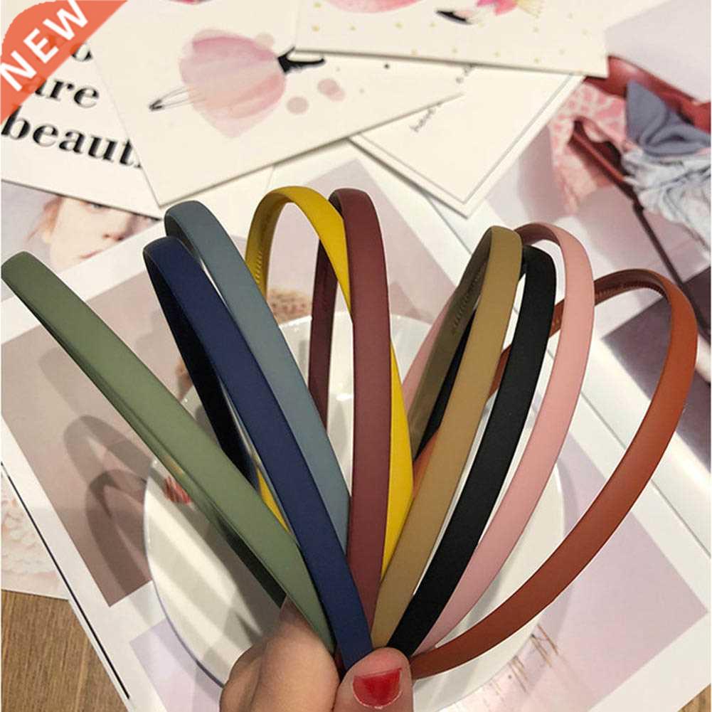 Solid Female Frosted Bezel Headband Turban Hairband For Wome