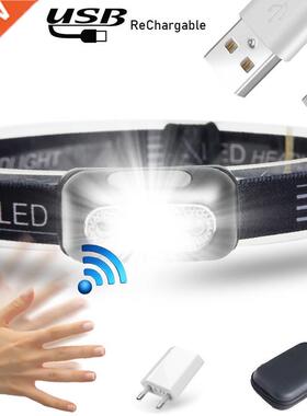 10000Lm Mini LED Headlamp Body Motion Sensor Headlight With