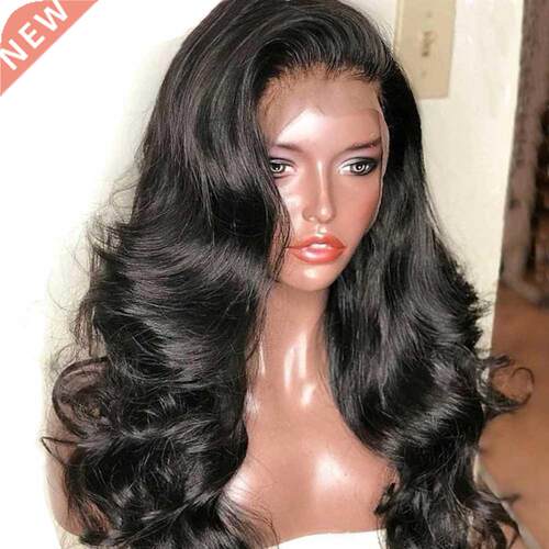 RONGDUOYI Body Wave Wig Lace Front Wigs for Women Black Colo