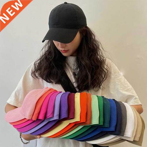 Summer Solid Color Women Baseball Cap Summer Adjustable Unis