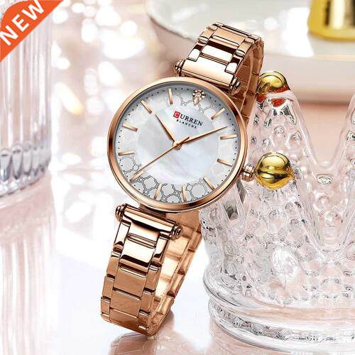 CURREN New Gold Watch Women Watches Ladies Creative Steel W