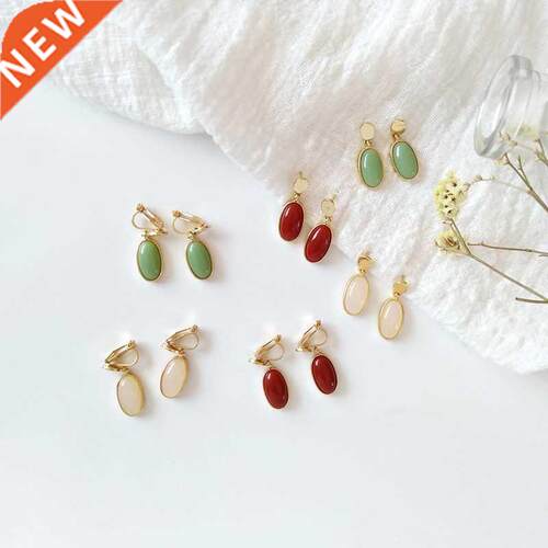 Japan Natrual Fore Cryal one Clips on Earring Without