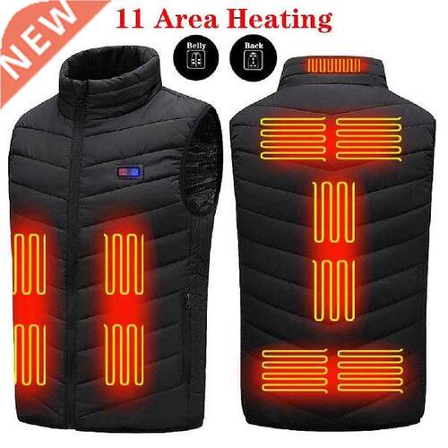 11 Area Electric Vest Heated Body Warmer Men Electric