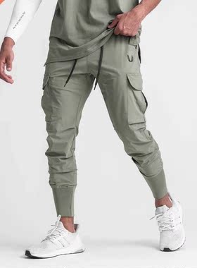 2021 New Sports Pants Men's Fitness Trousers Summer Thin Loo