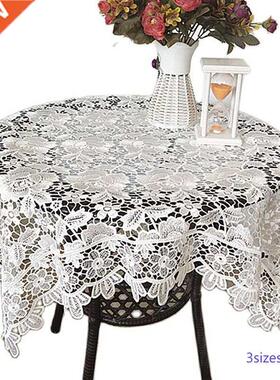 Luxury Water soluble white Lace Embroidery table cloth tea n
