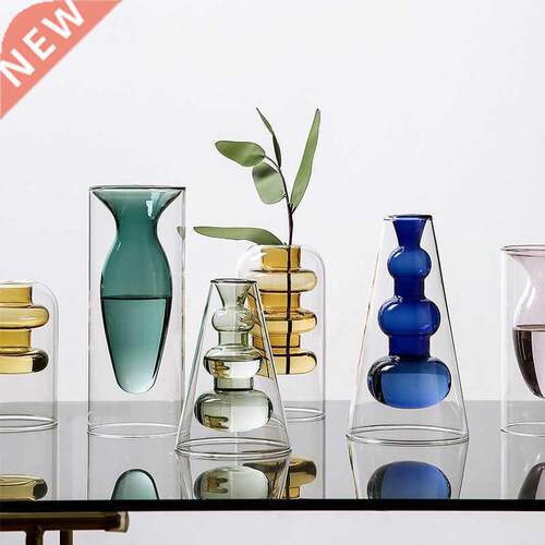 Nordic Home Decor Glass Vase Living Room Decoration Flower V