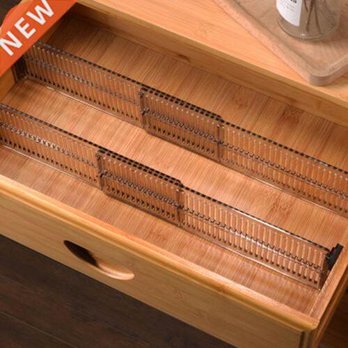 2 Pcs Adjustable Drawer Separator Divider Plastic  Socks