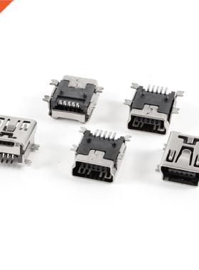 10x 5 pcs Mini USB Type B Female Port 5Pin 180 Degree SMD SM