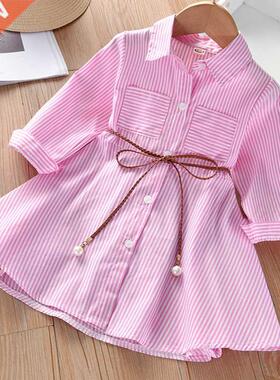 Girl Dress Spring Autumn Stripe Kids Clothes Fashion Toddler