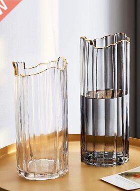 Nordic Irregular Transparent Vase Glass Modern Home