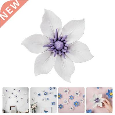 Wall Flower Ceramic Art Decor 3D Sculpture Flowers Hanging