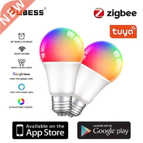 Zigbee Tuya WiFi RGB E27 LED Smart Light Bulb Colour