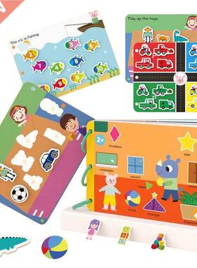 Montessori Paste Quiet Book Children Toy Paste Book My First