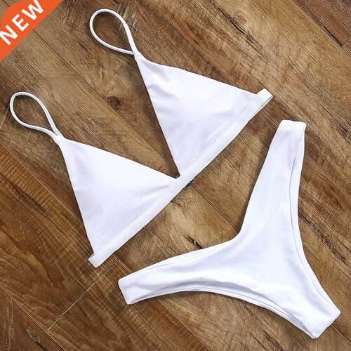 Micro Mini Bikini 2022 Swimwear Women Halter Pu Up Bikini