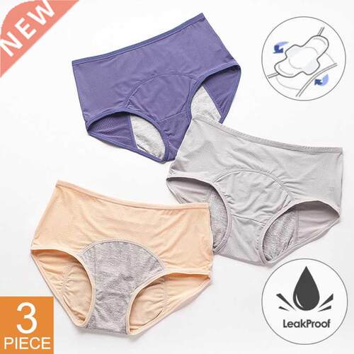 3pcs/Set Leak Proof Menstrual Panties Women Period Underwear