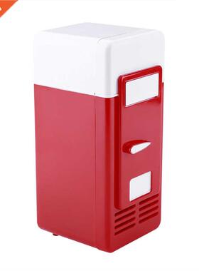 USB Mini Fridge Refrigerator with LED Light Fridge Beverage