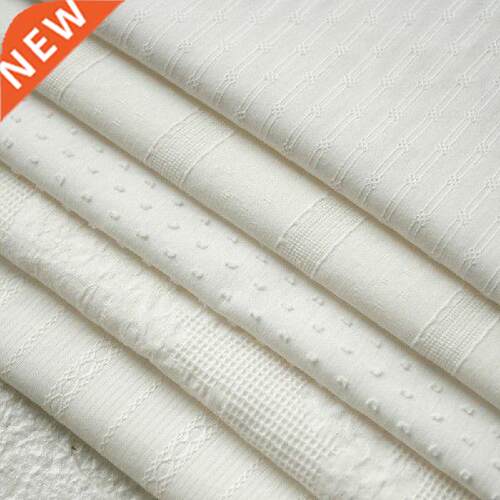 Embroidered Clover Solid Color Jacquard Cotton Fabric Shirt