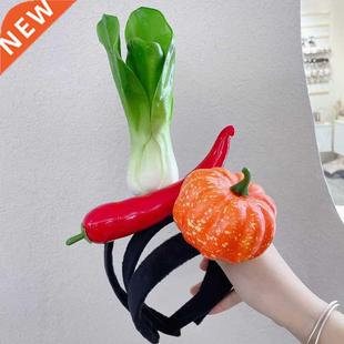 Carrot Hairband Simulated Food Headband Women Headwear Funny