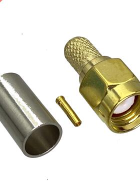 10Pcs Connector RP SMA Male Jack Crimp For RG58 RG142 LMR195