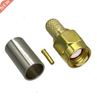 10Pcs Connector RP SMA Male Jack Crimp For RG58 RG142 LMR195
