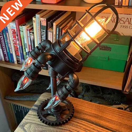 Retro Industrial US/UK/EU/AU Plug Steampunk Rocket Flame Nig