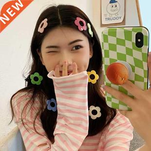 New Girls Cute Colorful Flower Hairpins Sweet Hair Decorate