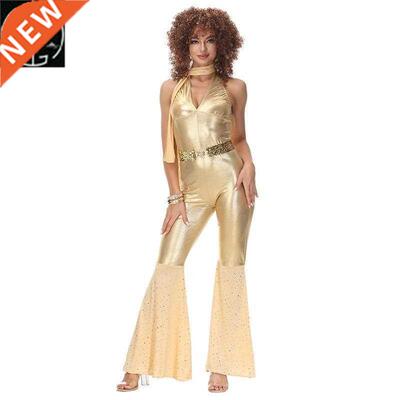 Halloween gilded disco dance suit bar festival concert jumps