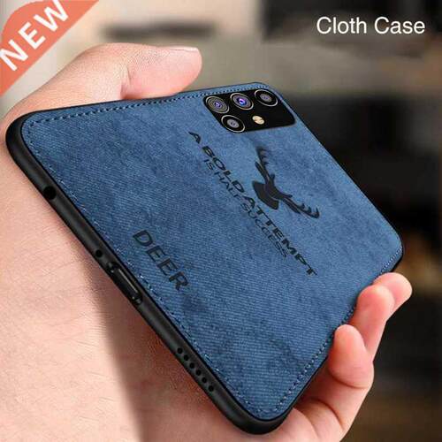 Soft Deer Back Cover Fabric Cases For Samsung Galaxy A02 A12