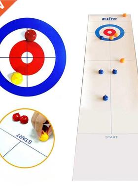 Foldable Mini Curling Table Curling Ball Tabletop Curling Ga