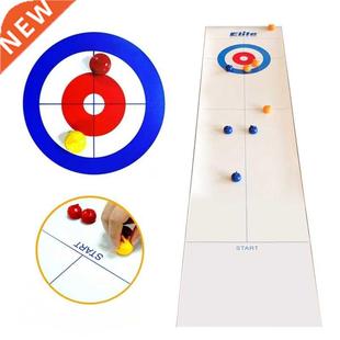 Foldable Mini Curling Table Curling Ball Tabletop Curling Ga