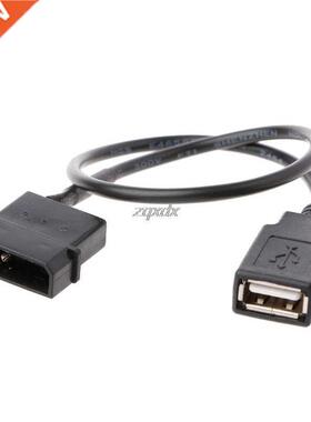 30cm PC 5V 2-Pin IDE Molex To USB 2.0 Type A Female Power Ca