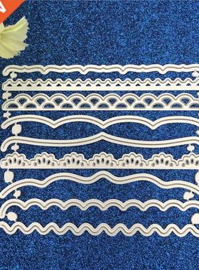 9pcs/Set Decorative Cards Edges Metal Cutting Dies Stencil f