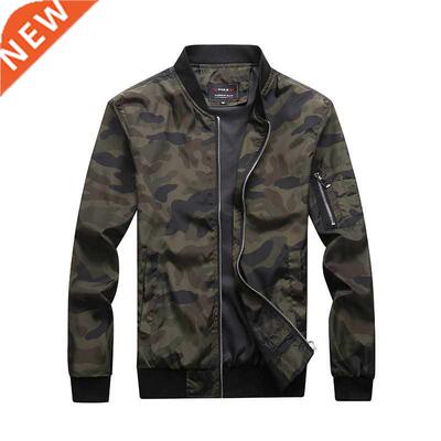 Quality Men's Camouflage Zipper Jackets Male Coats Camo Bomb