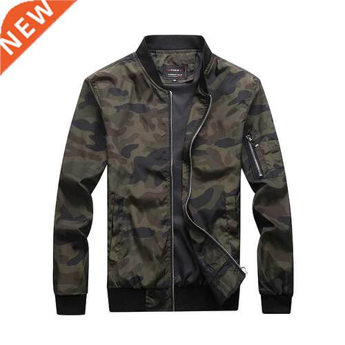 Quality Men's Camouflage Zipper Jackets Male Coats Camo Bomb